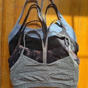FOUR lululemon Flow Y bras size 8